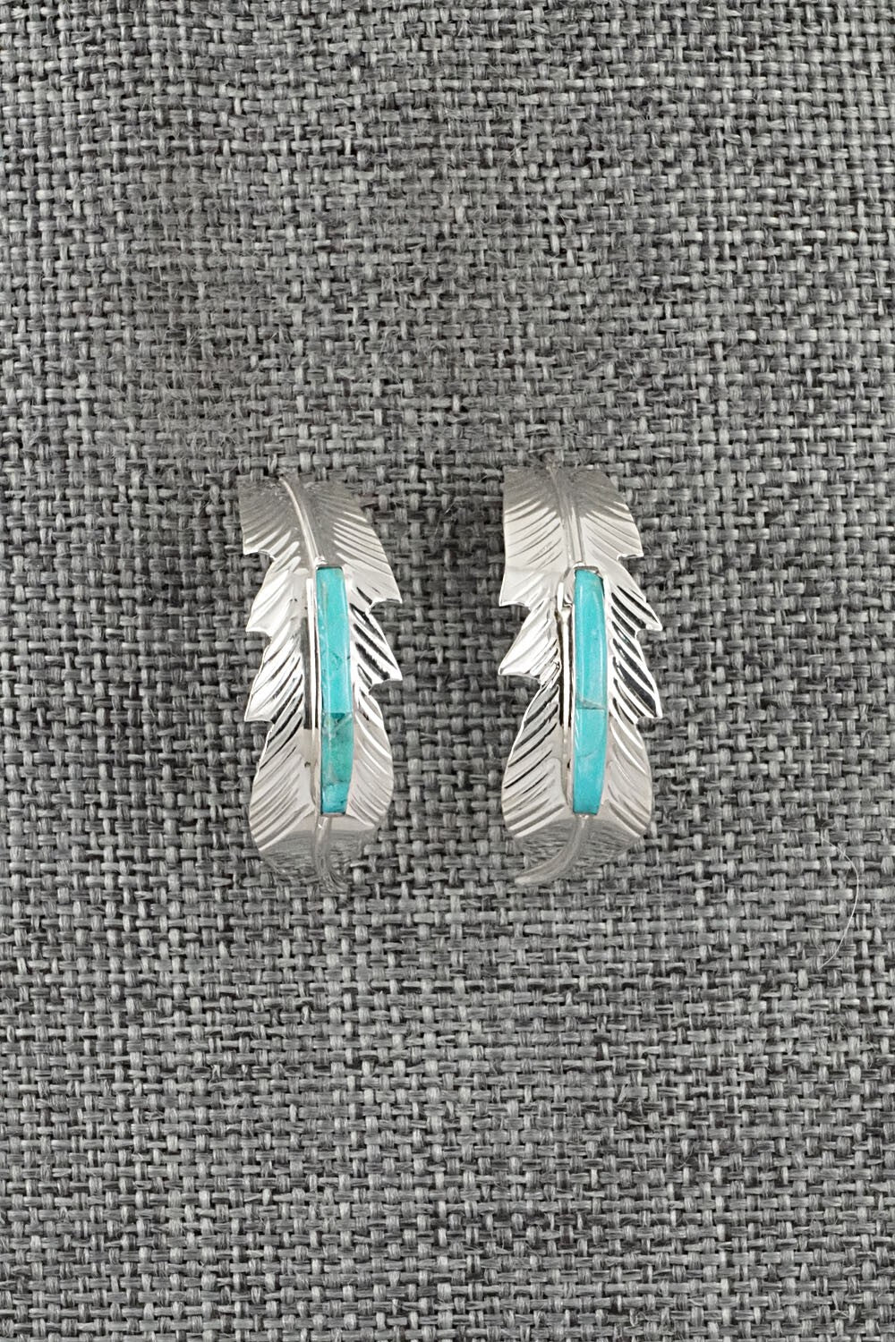 Turquoise & Sterling Silver Earrings - Alan Barney