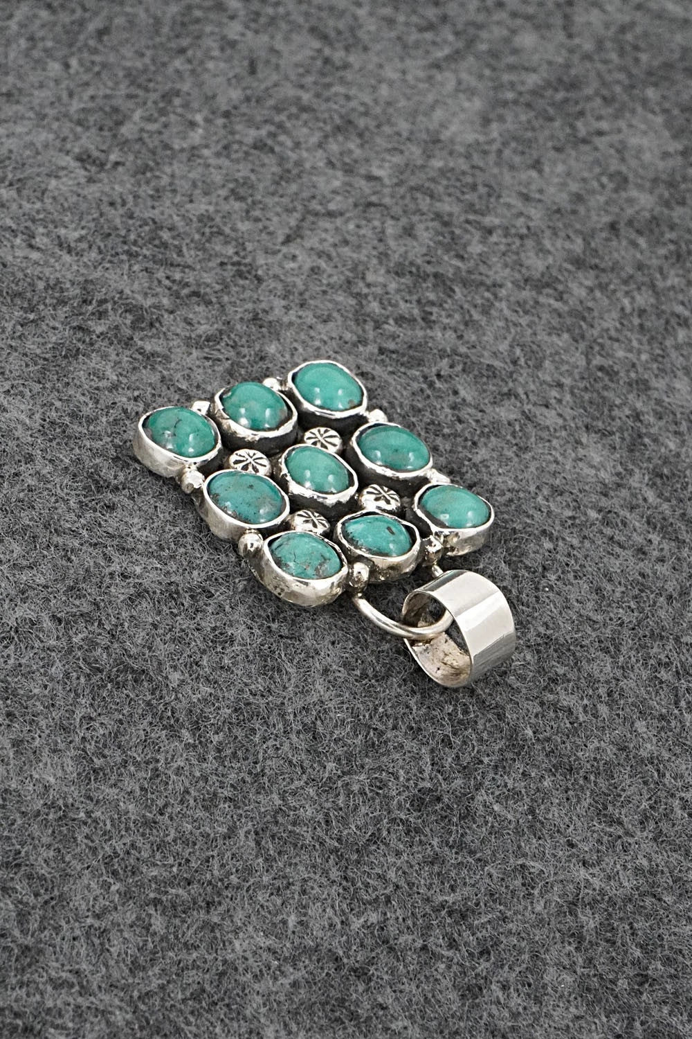 Turquoise & Sterling Silver Pendant - Priscilla Reeder