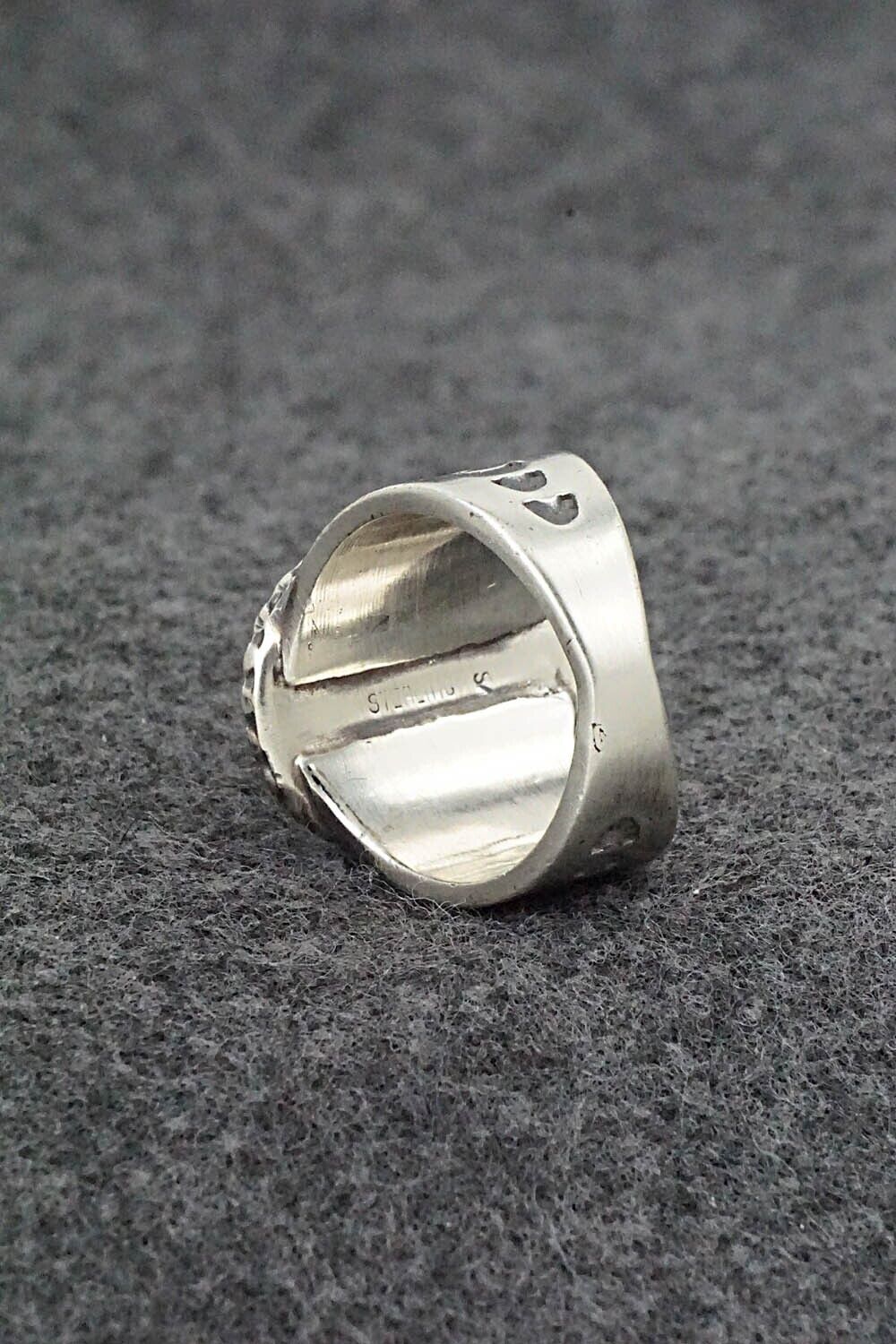 Turquoise & Sterling Silver Ring - Samuel Yellowhair - Size 8.5