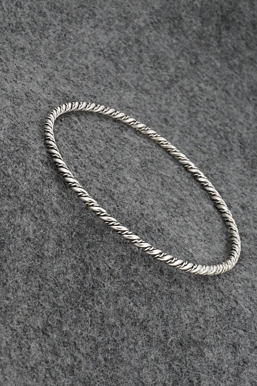 Sterling Silver Bangle Bracelet - Elaine Tahe