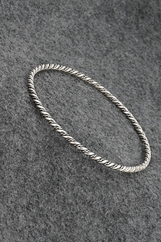 Sterling Silver Bangle Bracelet - Elaine Tahe