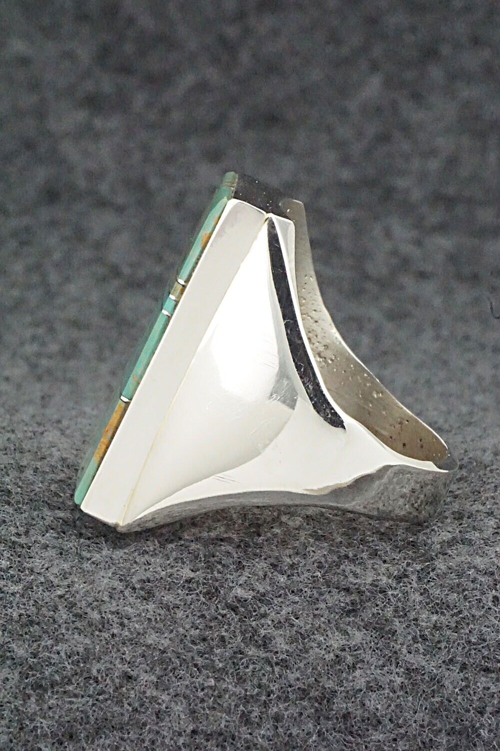 Turquoise & Sterling Silver Ring - Wilbert Gray - Size 14