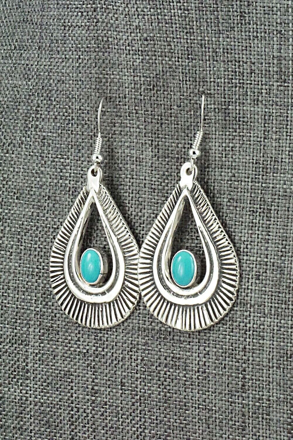 Turquoise and Sterling Silver Earrings - Veronica Kee