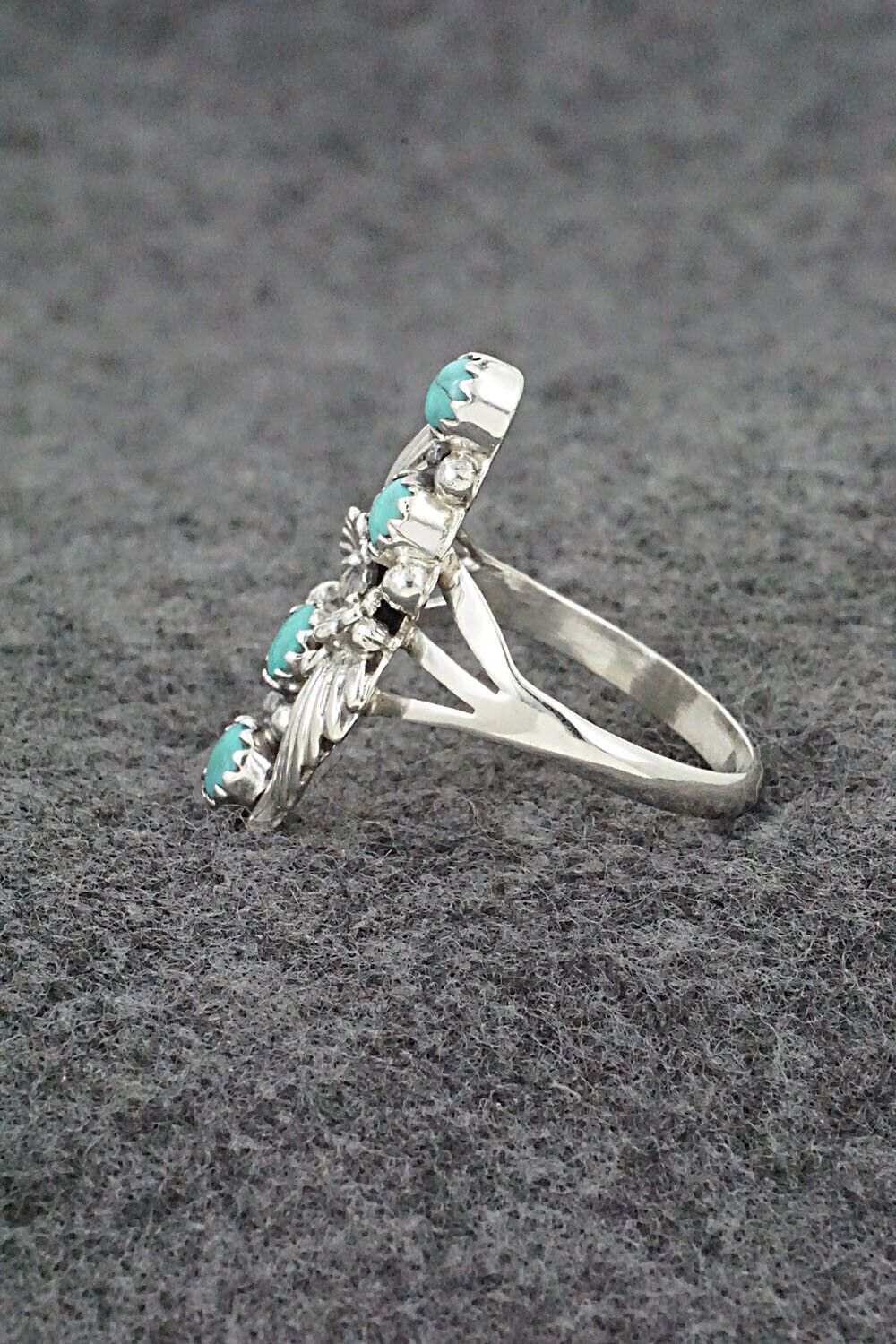 Turquoise & Sterling Silver Ring - Jerryson Henio - Size 8.75
