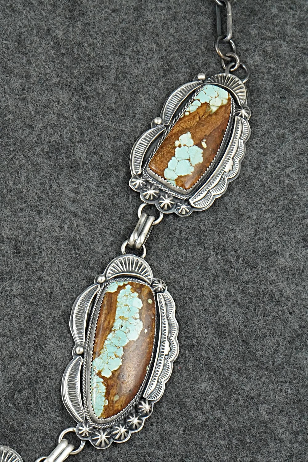 Turquoise & Sterling Silver Necklace and Earrings Set - Randy Boyd