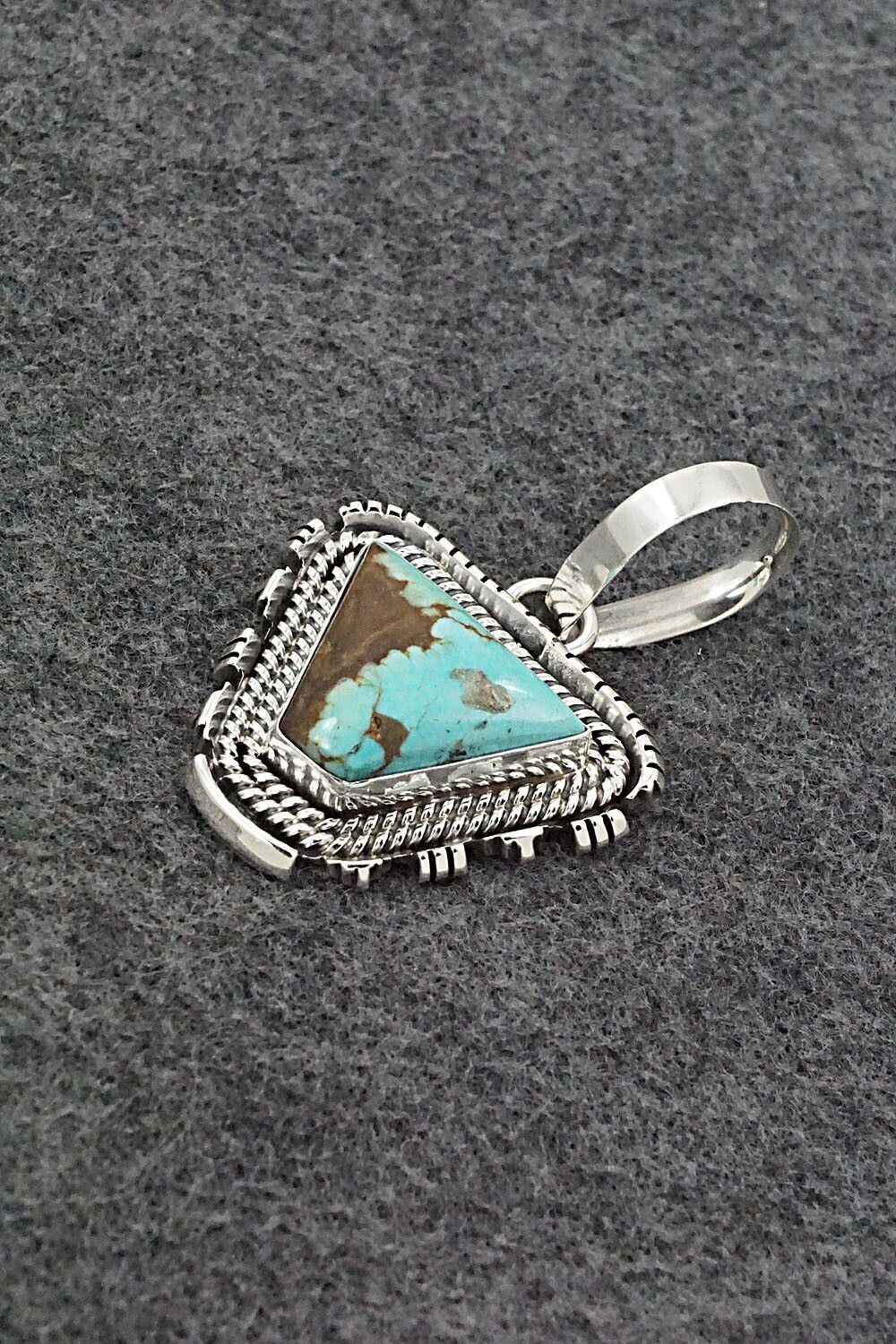 Turquoise & Sterling Silver Pendant - Randy Billy