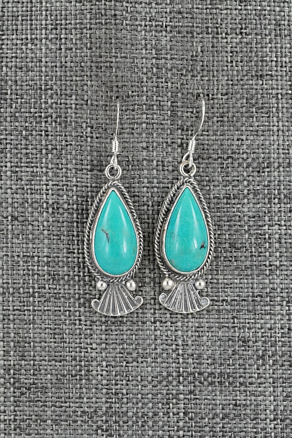 Turquoise & Sterling Silver Earrings - Verley Betone