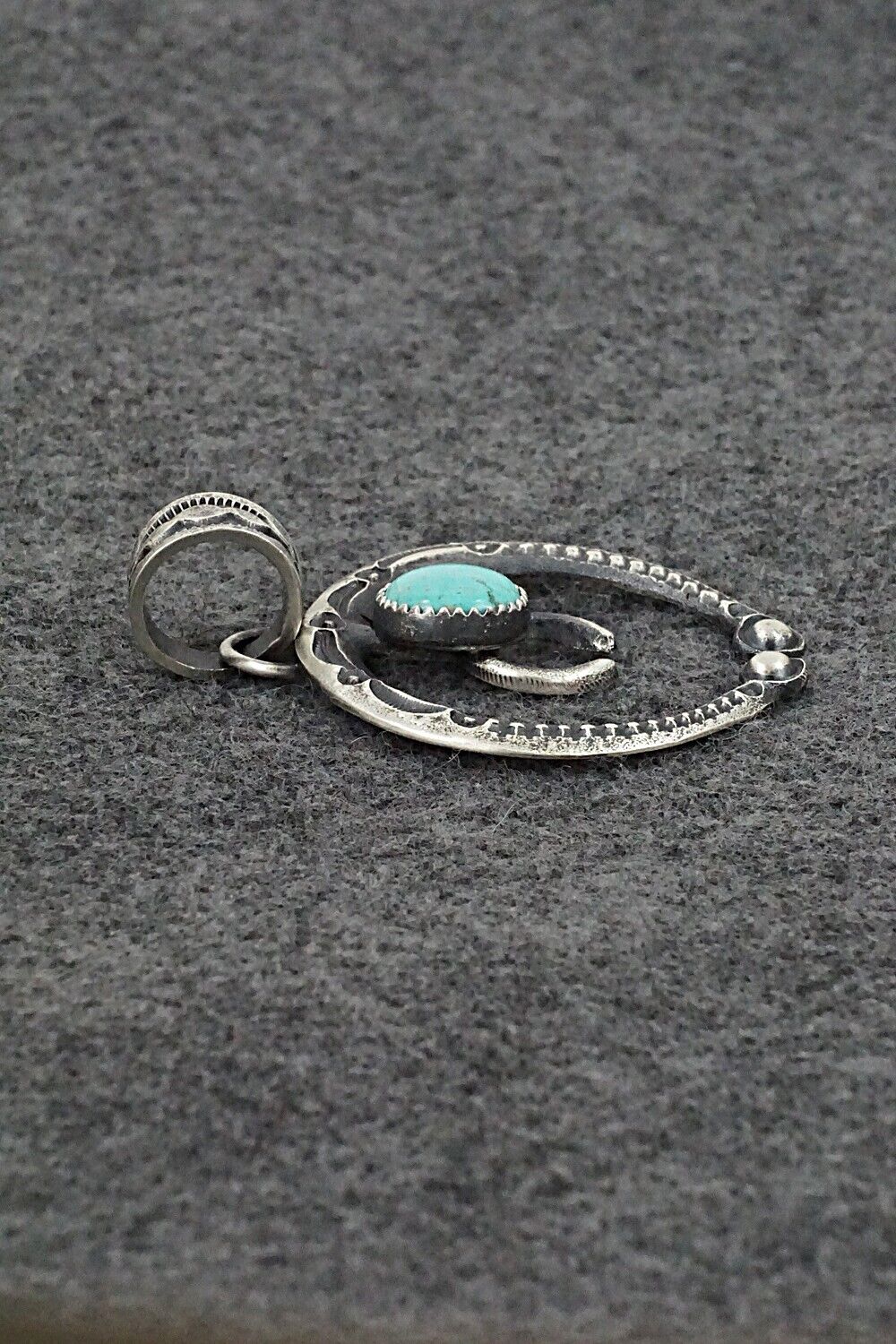 Turquoise & Sterling Silver Pendant - Eva & Linberg Billah