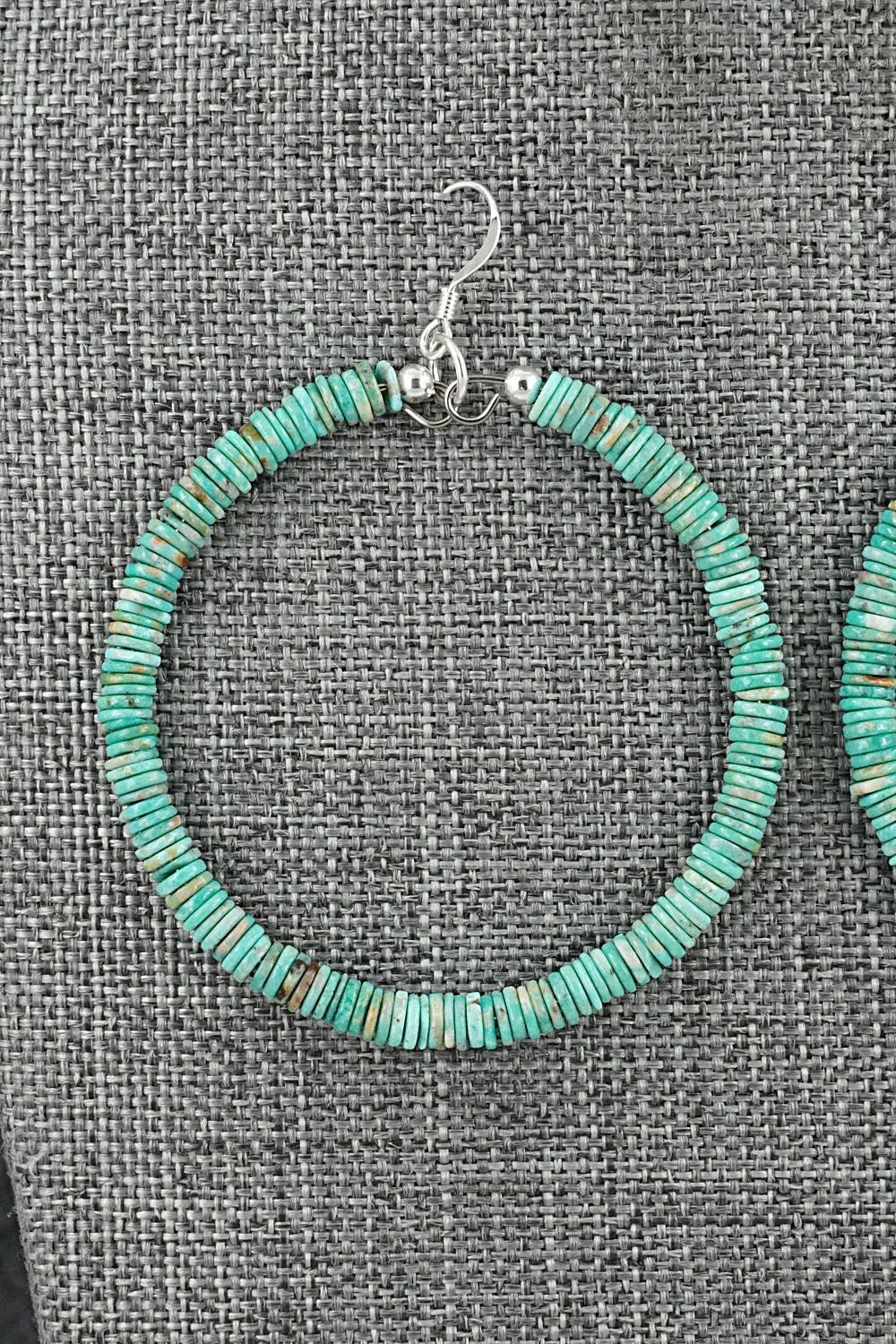 Turquoise & Sterling Silver Earrings - Doreen Jake