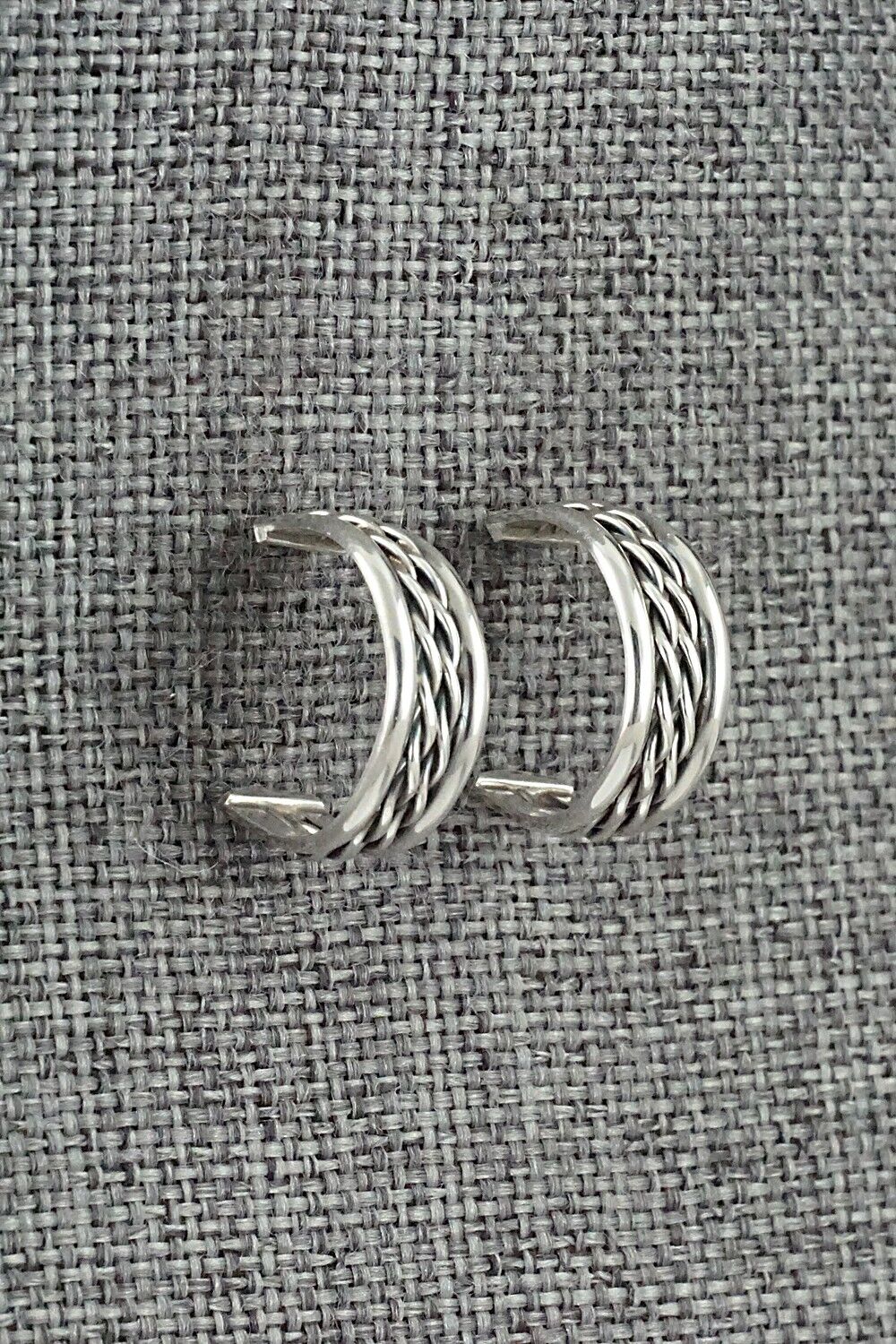 Sterling Silver Hoop Earrings - Caroline Tsosie