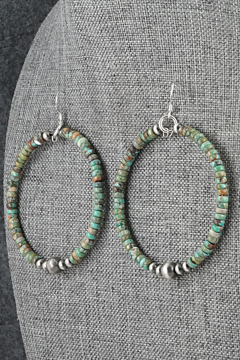 Turquoise & Sterling Silver Earrings - Doreen Jake