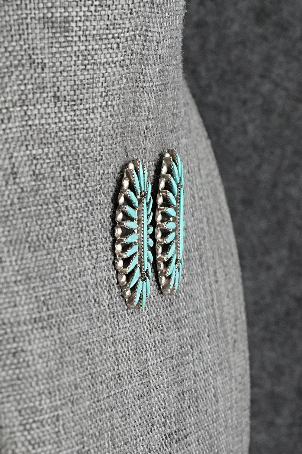 Turquoise & Sterling Silver Earrings - Lorena Peina