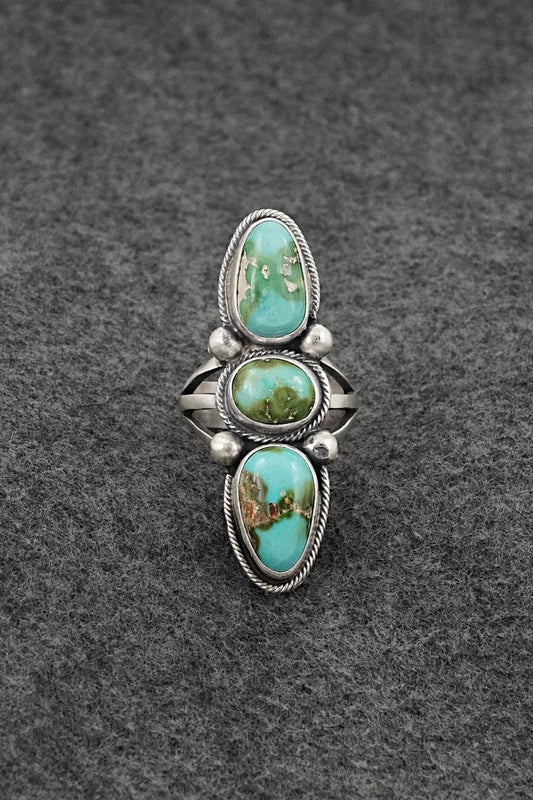 Turquoise & Sterling Silver Ring - Bobby Johnson - Size 9