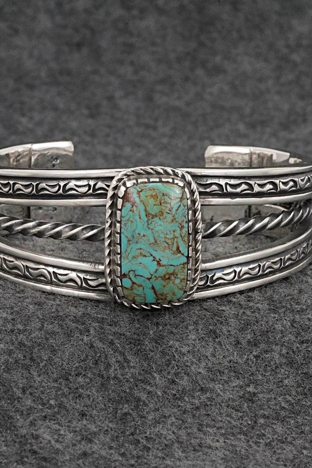 Turquoise & Sterling Silver Bracelet - Roland Dixson