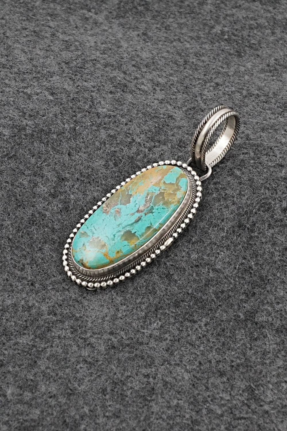 Turquoise & Sterling Silver Pendant - Kathleen Livingston