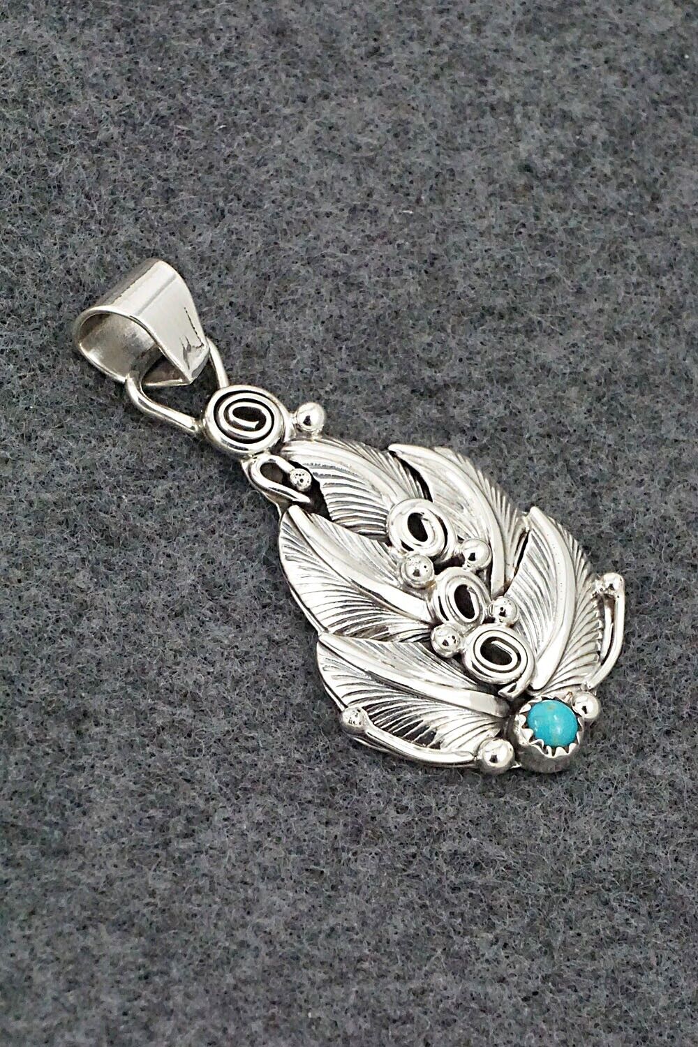 Turquoise & Sterling Silver Pendant - Darrell Morgan