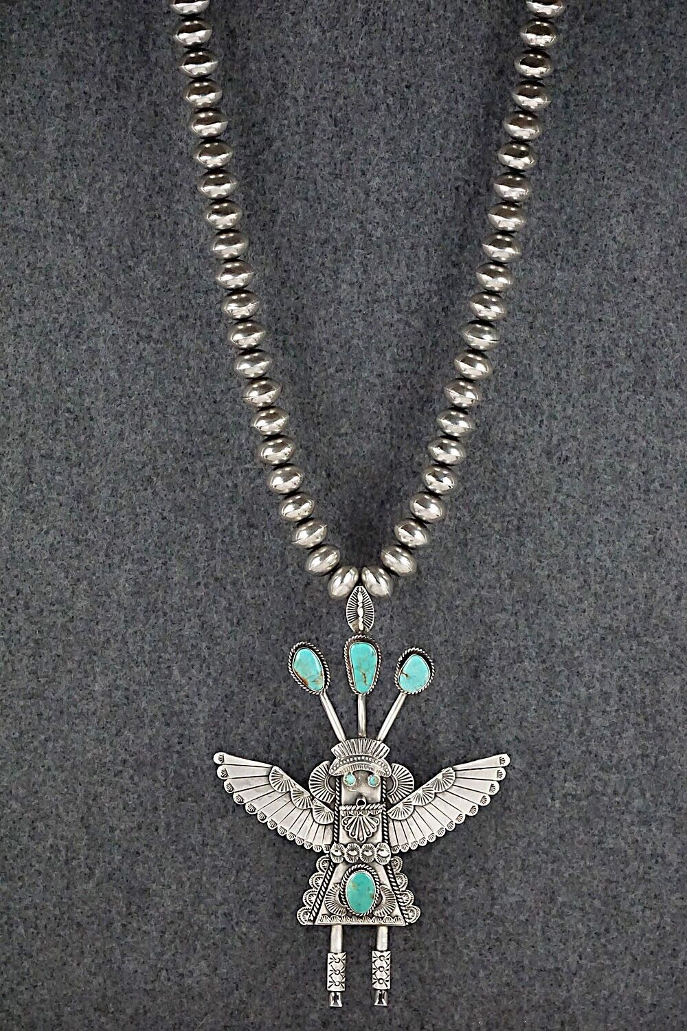 Turquoise & Sterling Silver Necklace - Garrett Hale