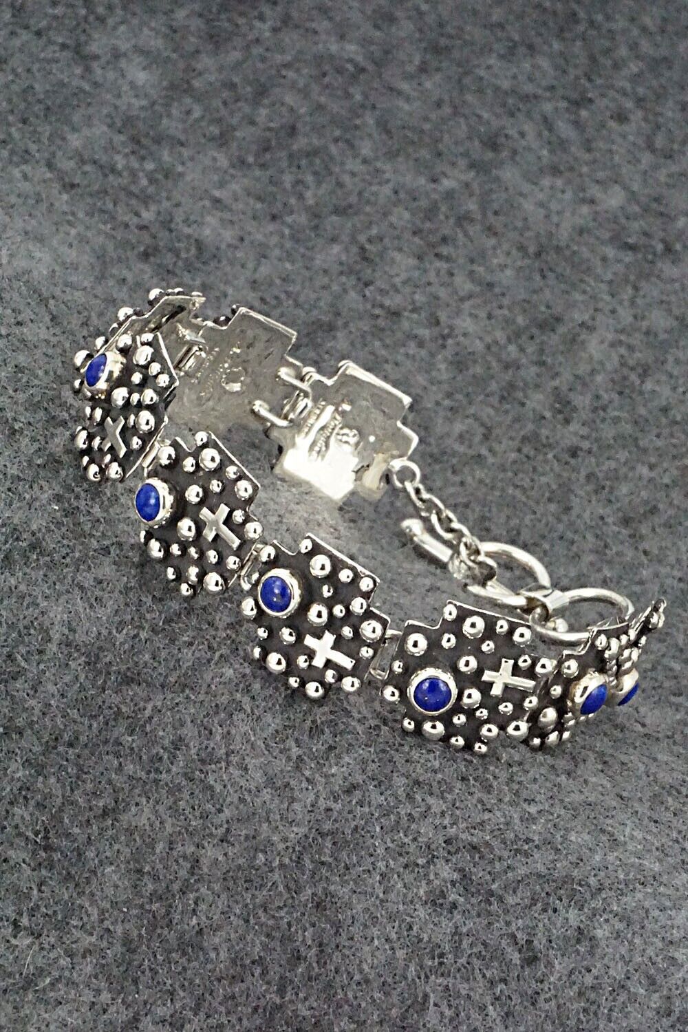 Lapis & Sterling Silver Link Bracelet - Akee Douglas