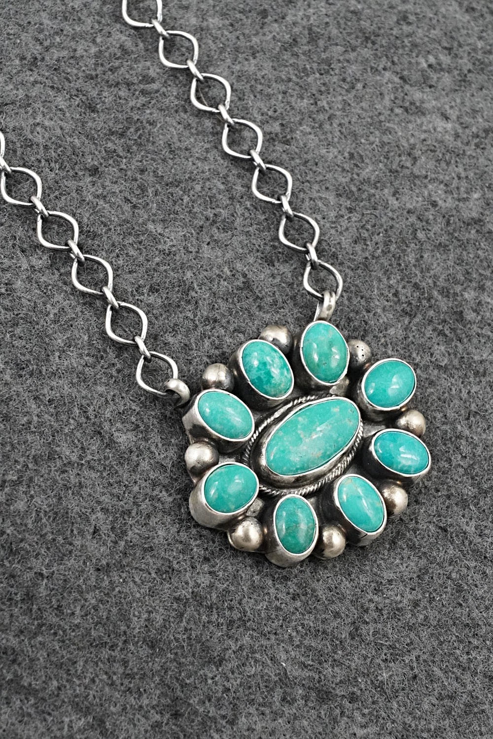 Turquoise & Sterling Silver Necklace - Kathleen Livingston