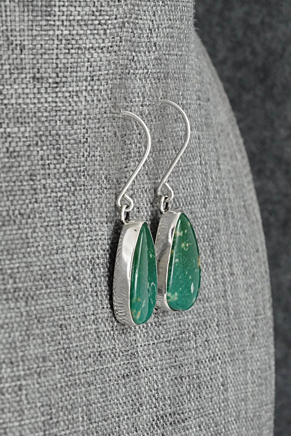 Turquoise & Sterling Silver Earrings - Eugene Gruber