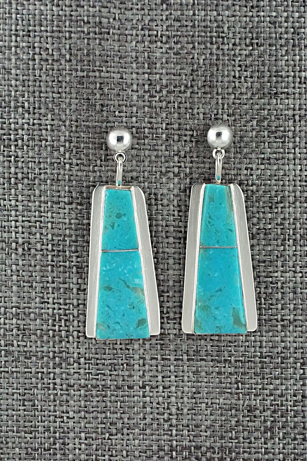 Turquoise & Sterling Silver Earrings - Brenda Pete