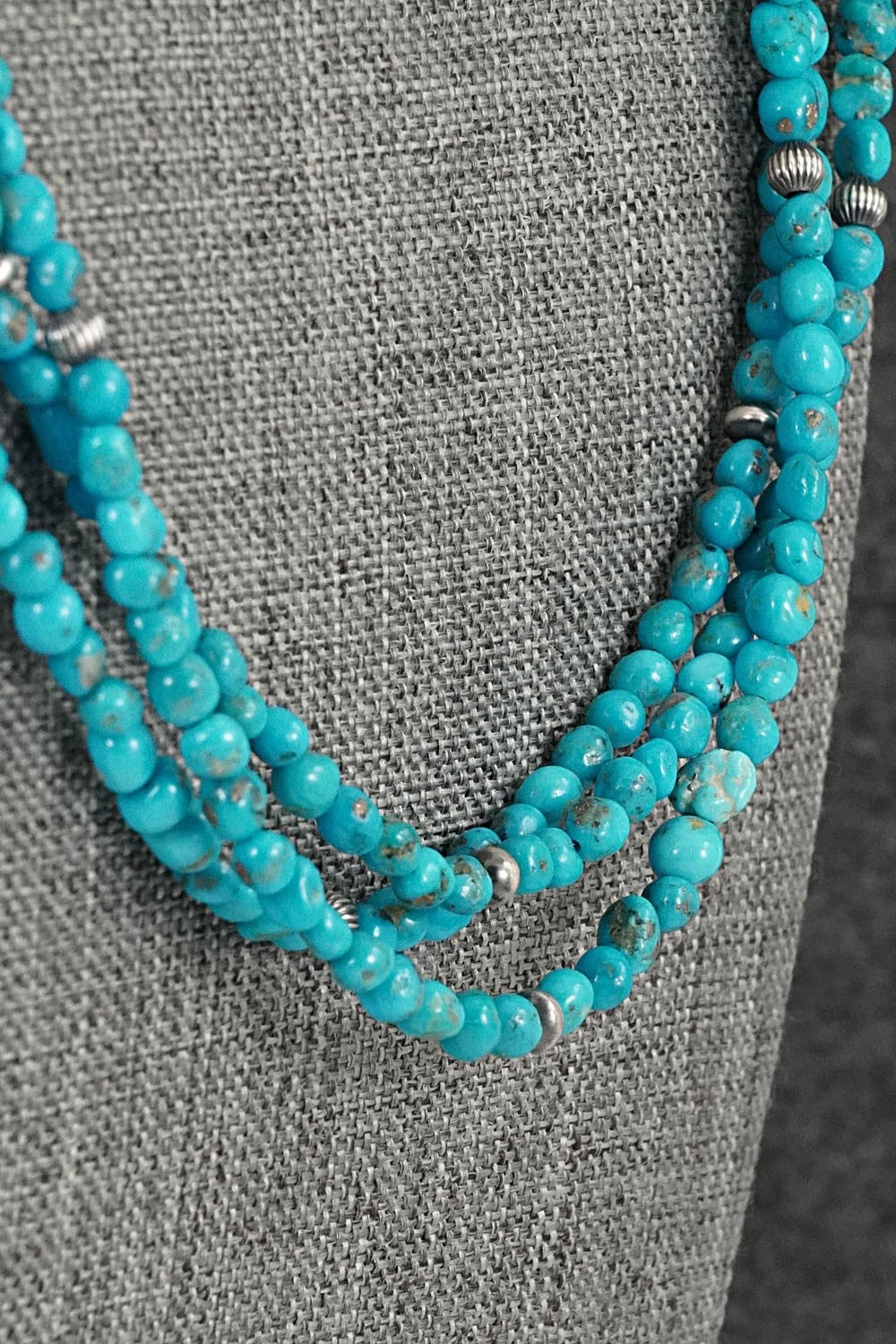 Turquoise & Sterling Silver Necklace - Theresa Skeets