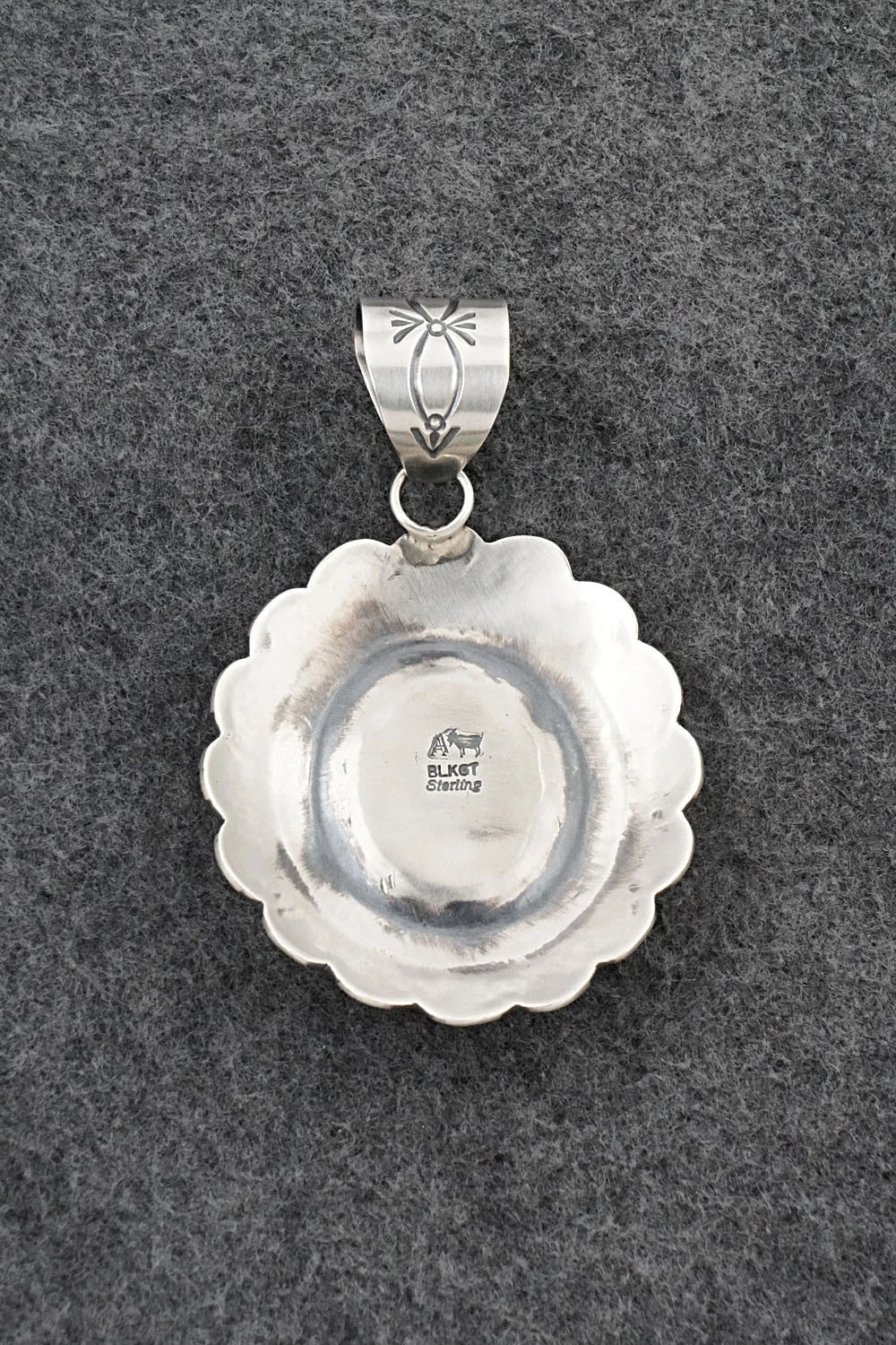 Turquoise & Sterling Silver Pendant - Arnold Blackgoat