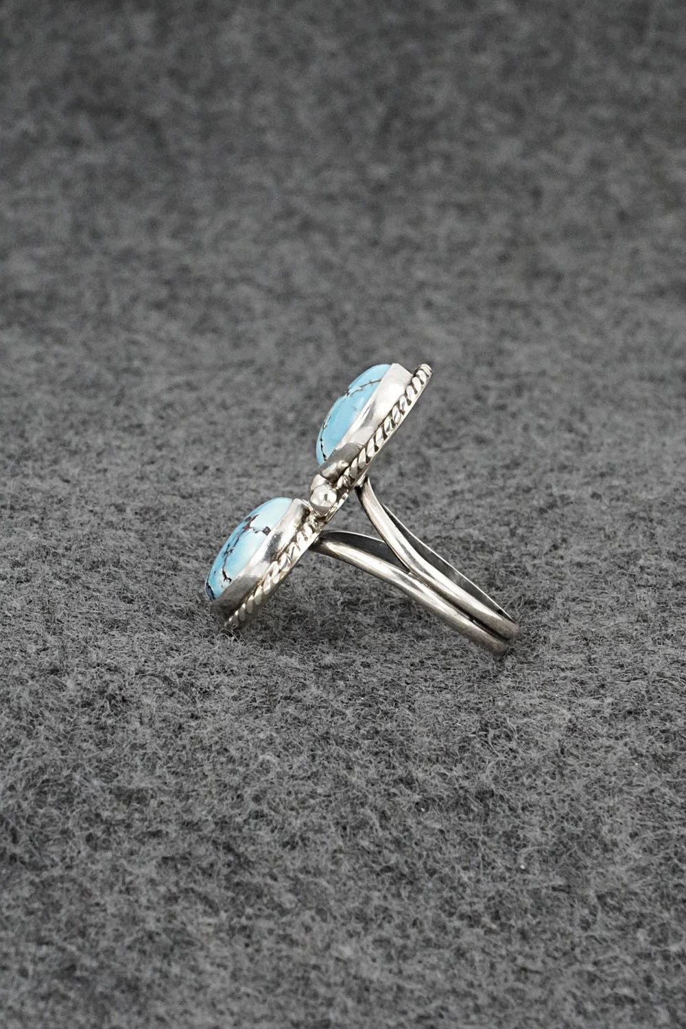 Turquoise & Sterling Silver Ring - Eugene Gruber - Size 7