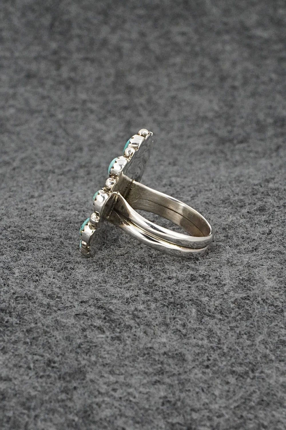 Turquoise & Sterling Silver Ring - Priscilla Reeder - Size 8
