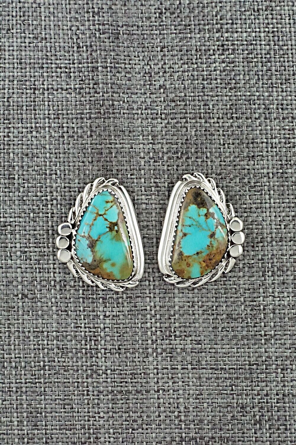 Turquoise and Sterling Silver Earrings - Delores Cadman