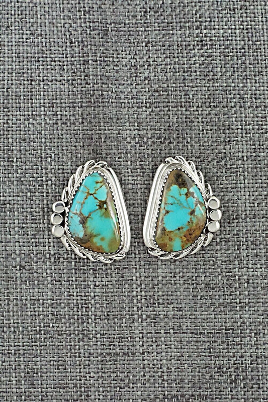 Turquoise and Sterling Silver Earrings - Delores Cadman