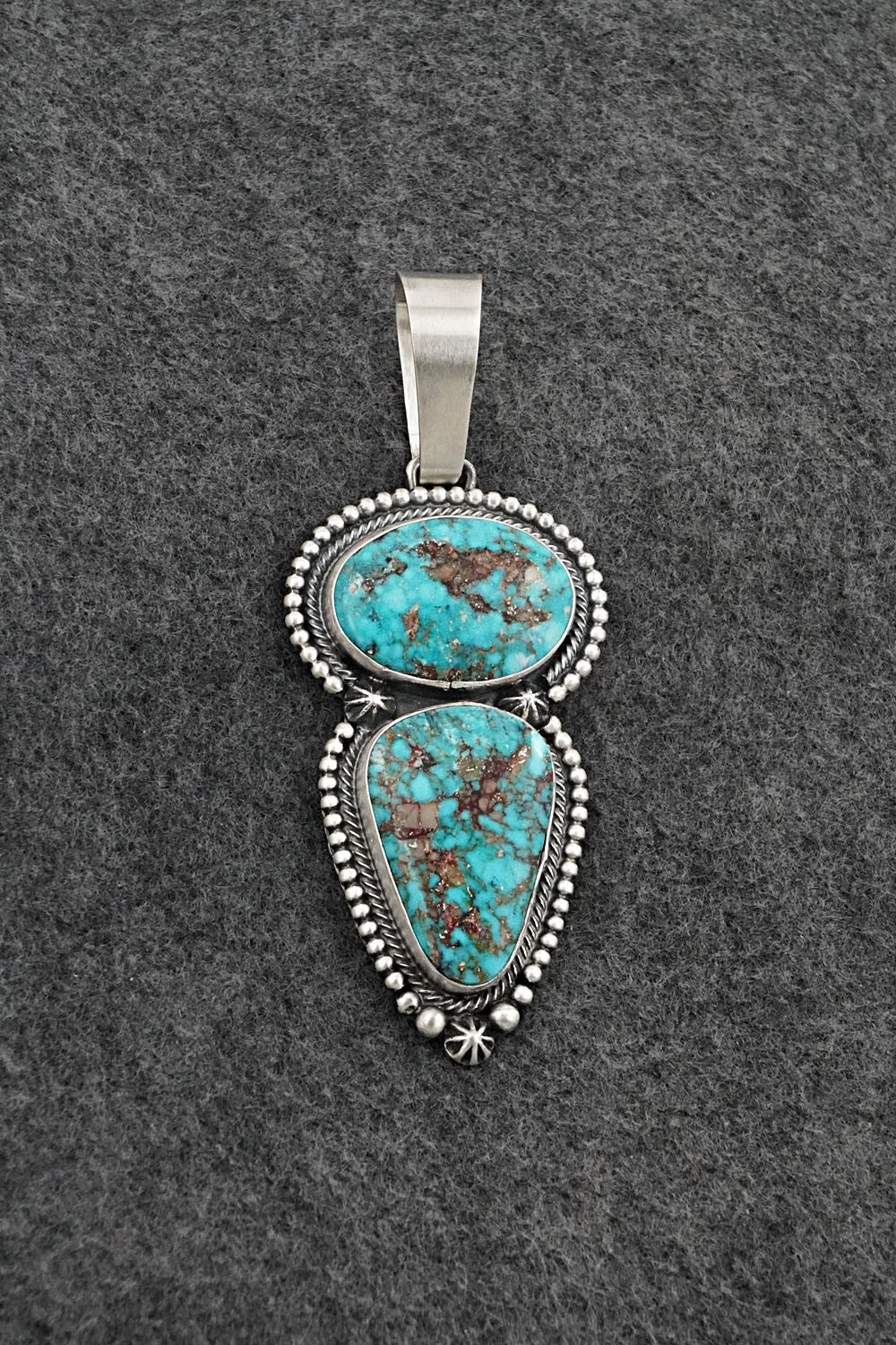 Turquoise & Sterling Silver Pendant - Darrin Livingston