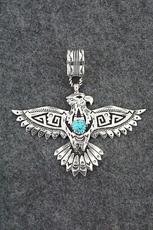 Turquoise & Sterling Silver Pendant - Richard Singer
