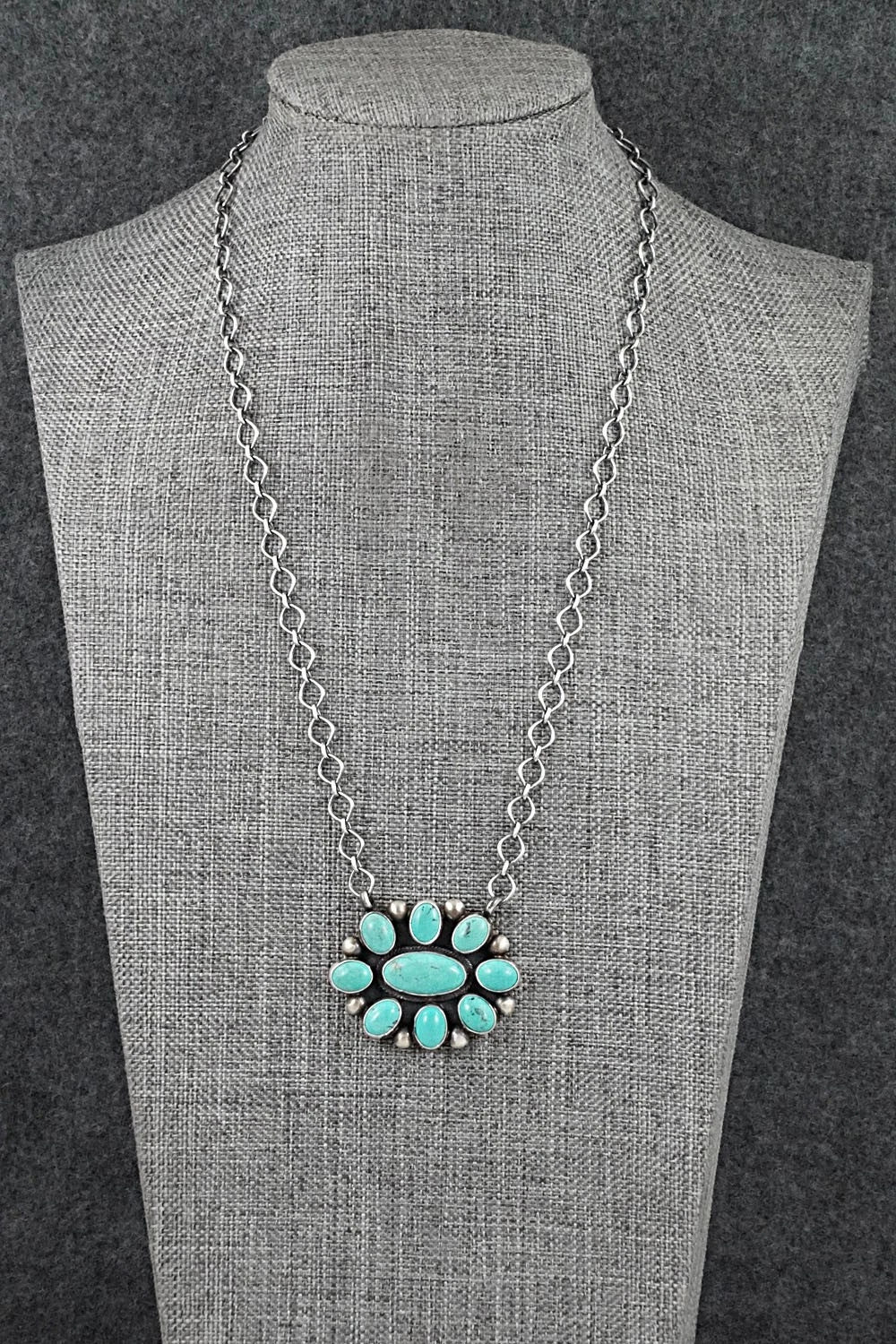 Turquoise & Sterling Silver Necklace - Kathleen Livingston