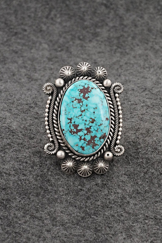 Turquoise & Sterling Silver Ring - Michael Calladitto - Size 10