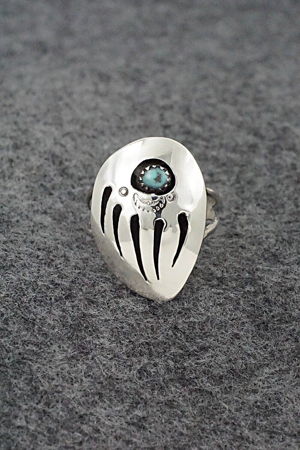 Turquoise & Sterling Silver Ring - Ervin Begay - Size 7.75