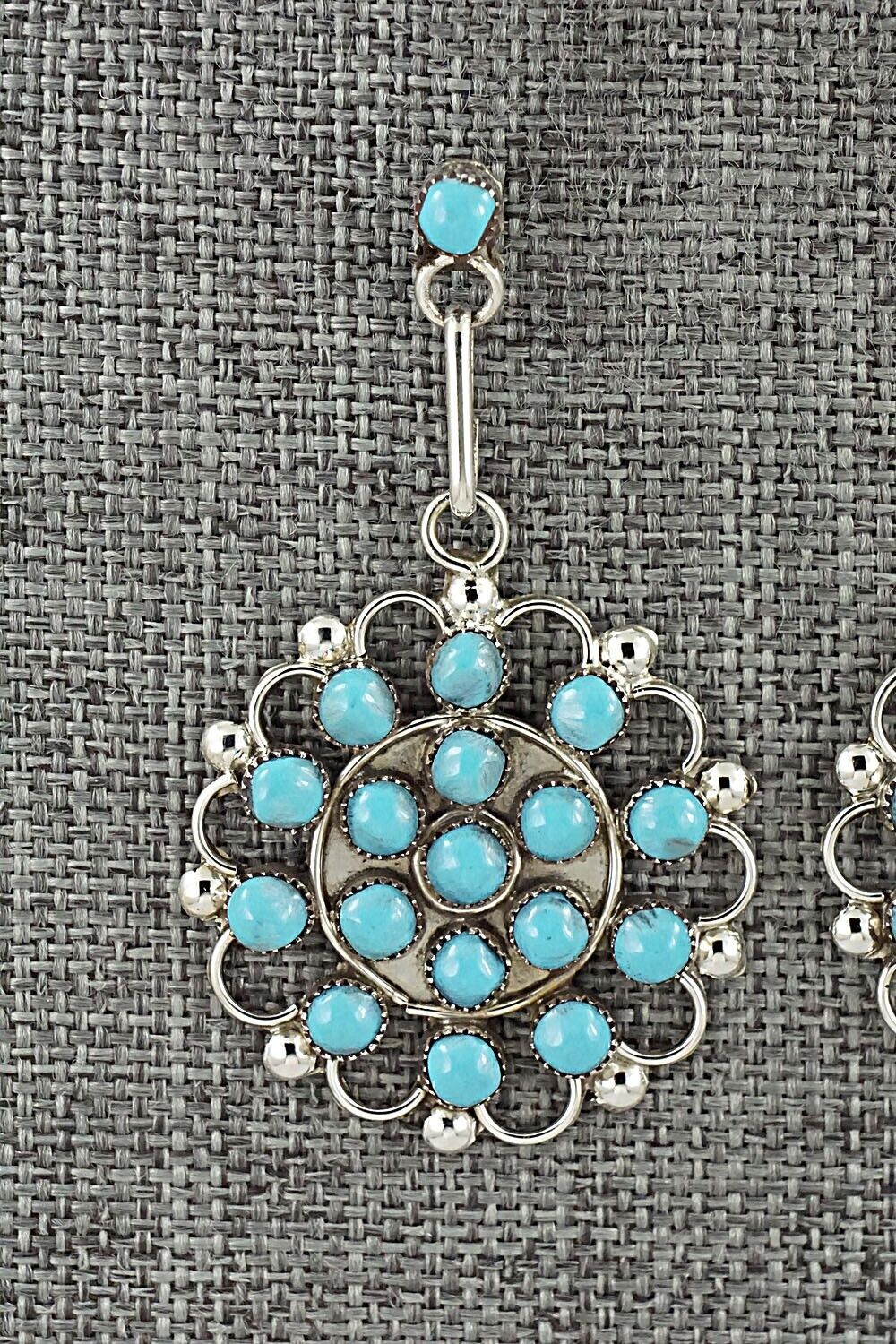 Turquoise & Sterling Silver Earrings - Yvette Kaamasee