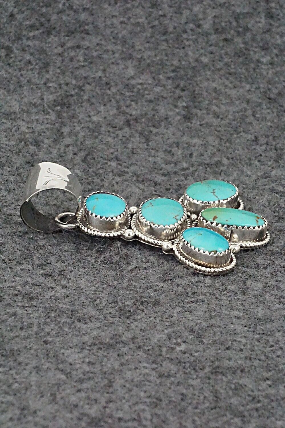 Turquoise & Sterling Silver Pendant - Ernest Hawthorne