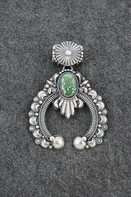 Turquoise & Sterling Silver Naja Pendant - Delbert Gordon