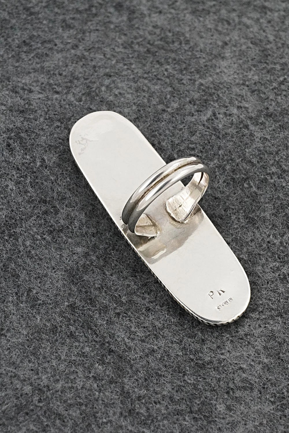 Turquoise & Sterling Silver Ring - Priscilla Reeder - Size 7.5