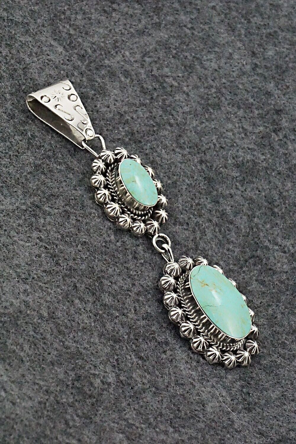 Turquoise & Sterling Silver Pendant - Sheena Jack