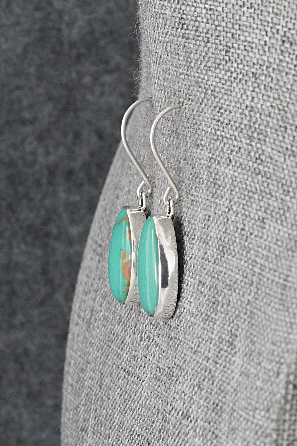 Turquoise & Sterling Silver Earrings - Eugene Gruber