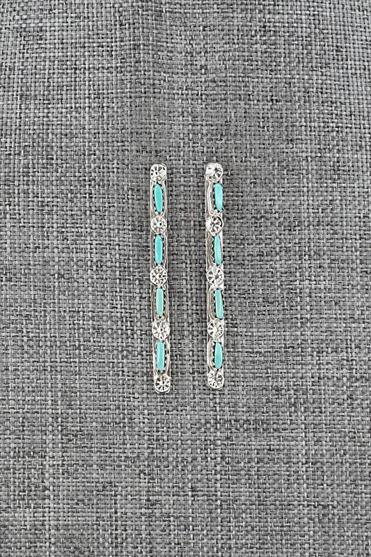 Turquoise & Sterling Silver Earrings - Murray Hannaweeka