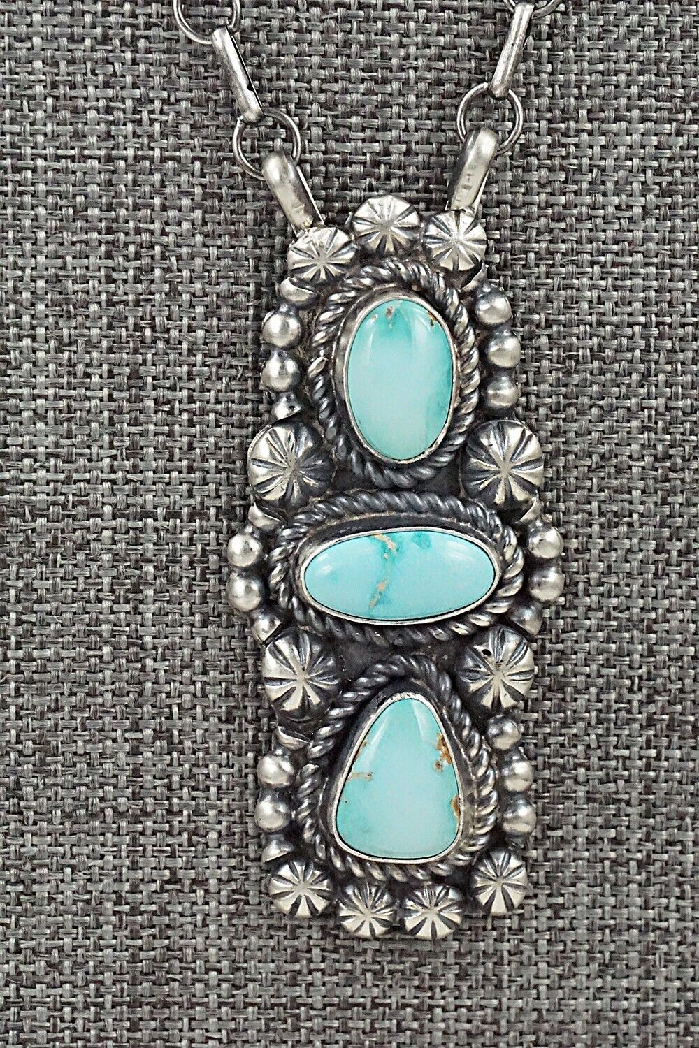 Turquoise & Sterling Silver Necklace - Jeff James
