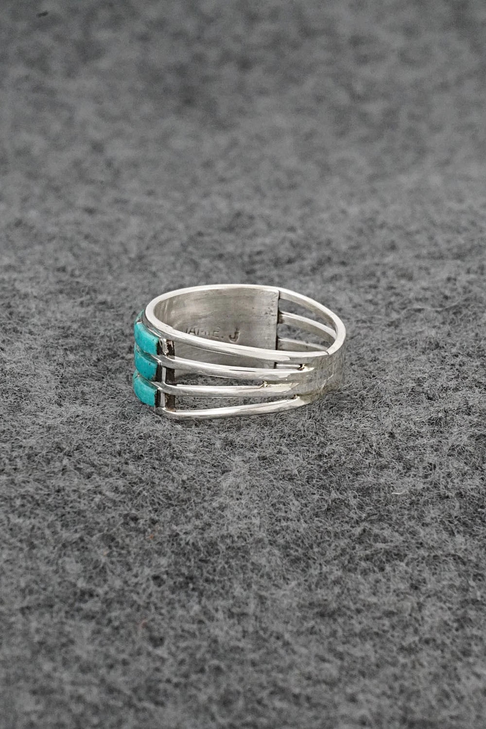 Turquoise & Sterling Silver Ring - Jamie Johnson - Size 8.25