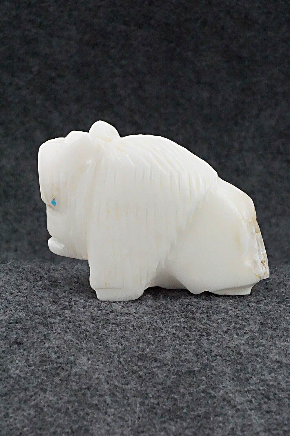 Buffalo Zuni Fetish Carving - Gilbert Lonjose