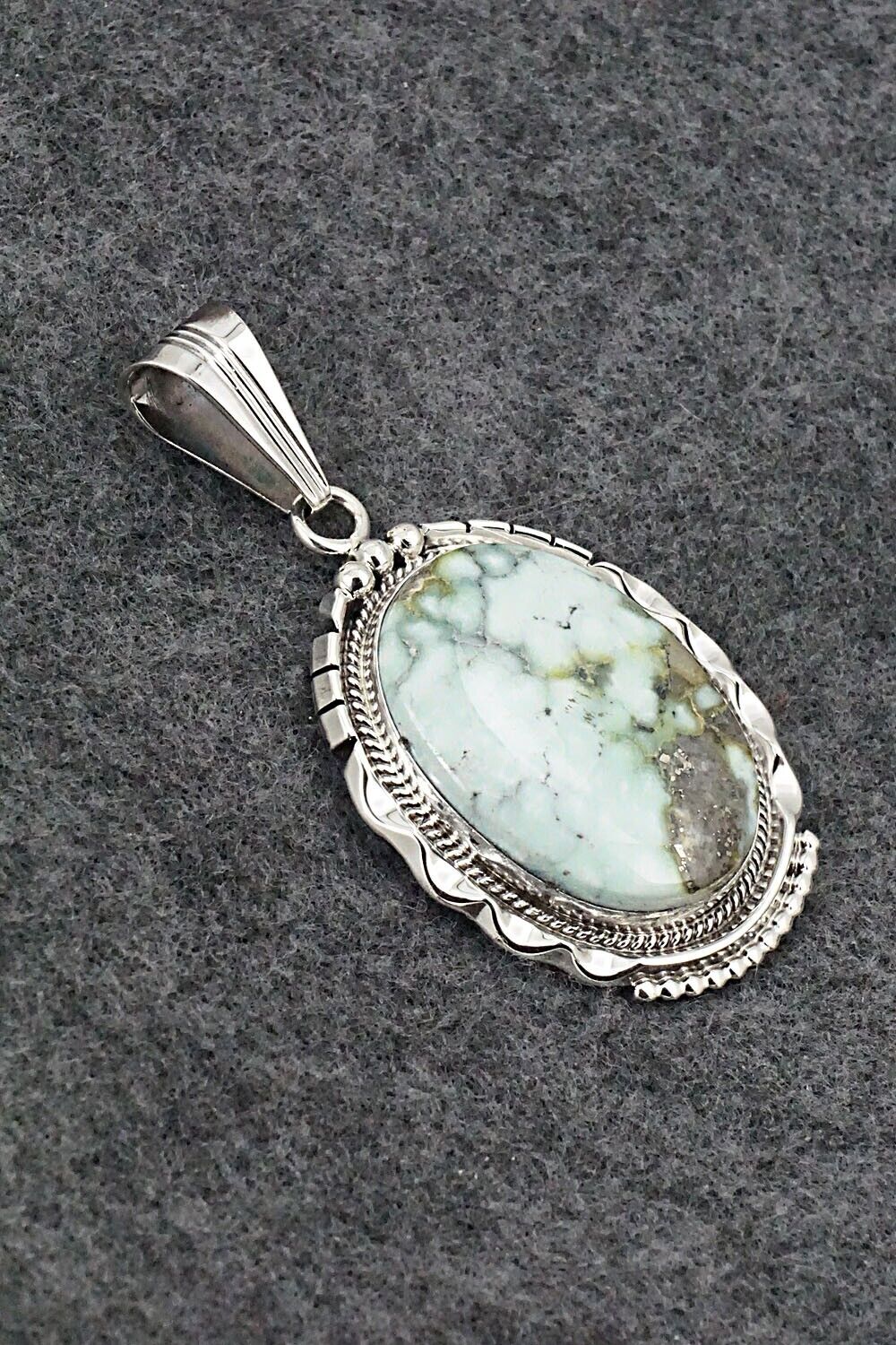 Variscite & Sterling Silver Pendant - Samuel Yellowhair