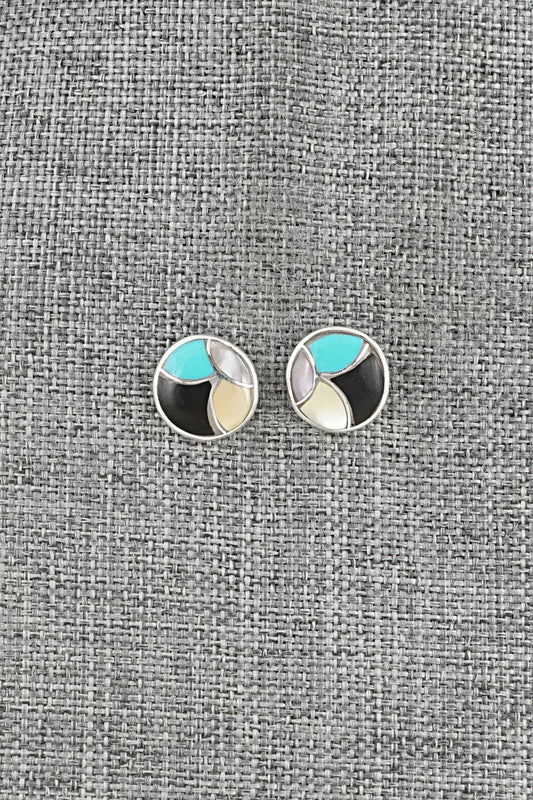 Multi-Stone & Sterling Silver Earrings - Orena Leekya