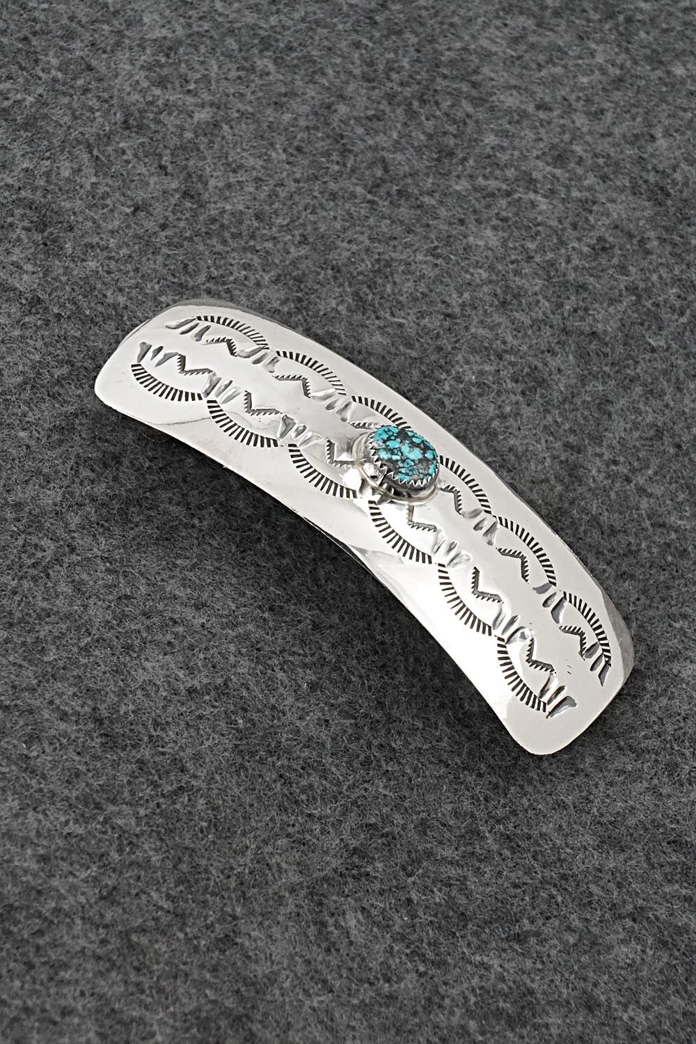 Turquoise & Sterling Silver Hair Barrette - Jolene Begay