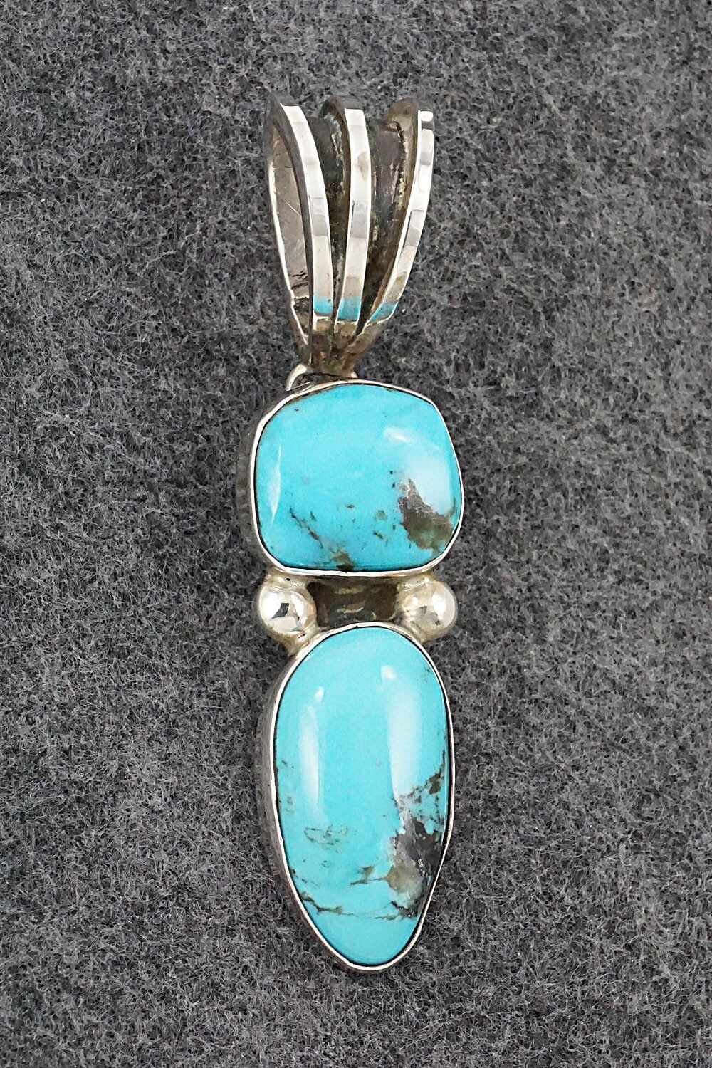 Turquoise & Sterling Silver Pendant - Rick Martinez